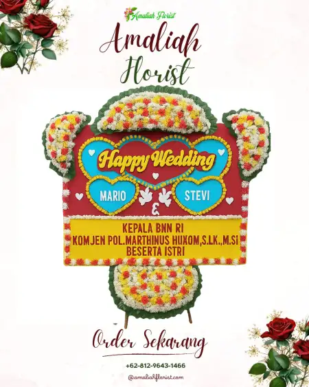 Papan Bunga Pernikahan Senuro Timur